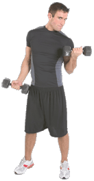 Man lifting weights